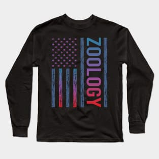 Gradient Flag Zoology Zoologist Long Sleeve T-Shirt